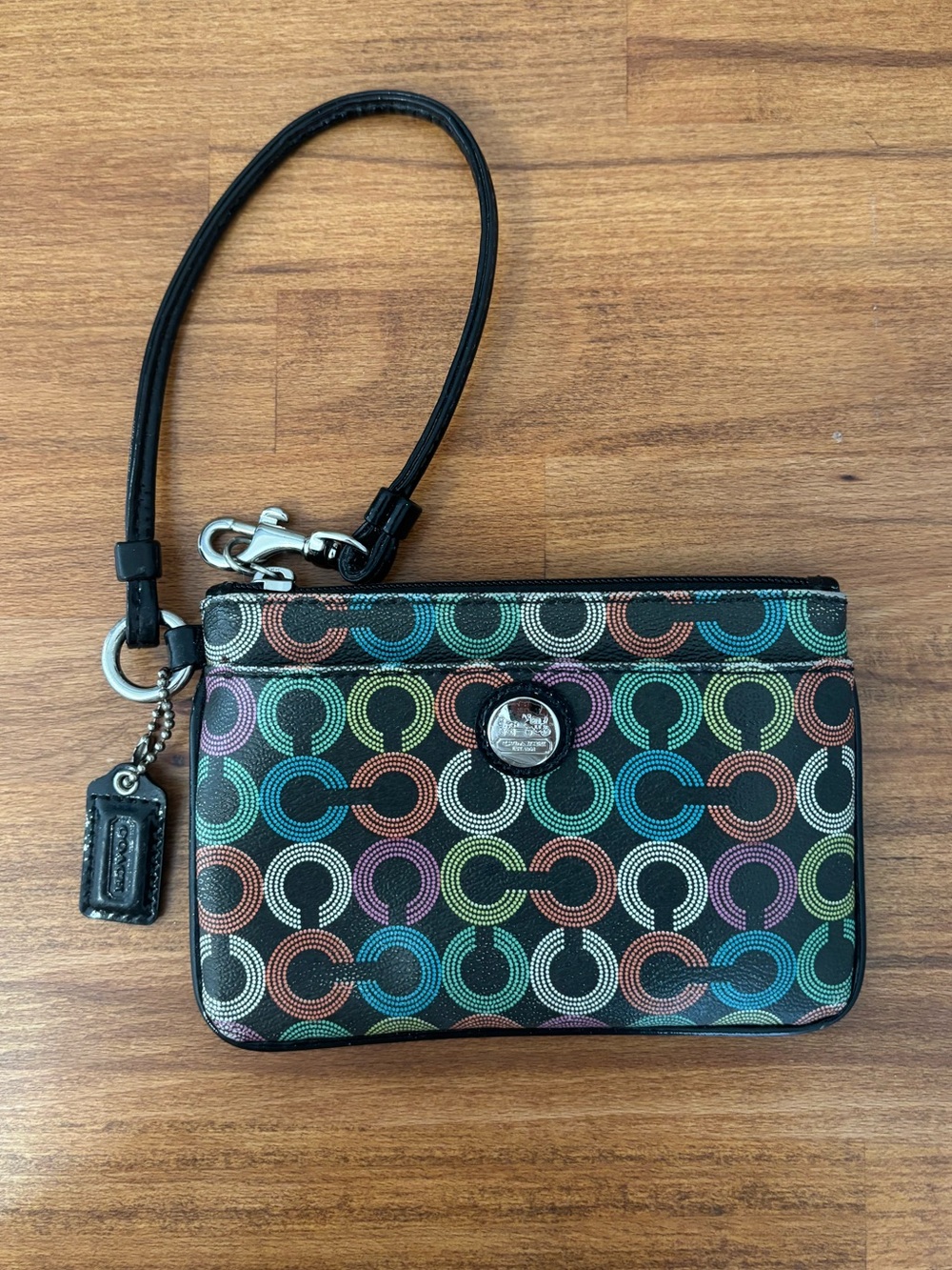 Vintage Coach Multicolor Wristlet